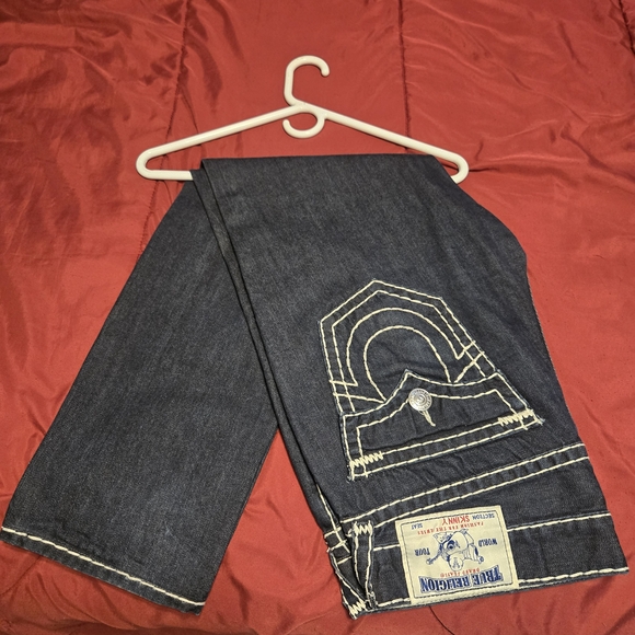 True Religion Men's Deep Indigo Bootcut Jeans - Picture 1 of 4